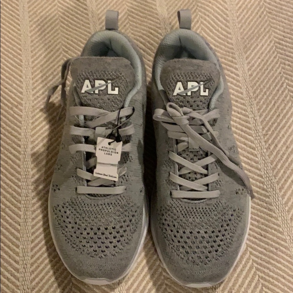 APL gray cashmere sneakers